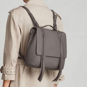 All Saints Fin Lea Leather Backpack & shoulder bag